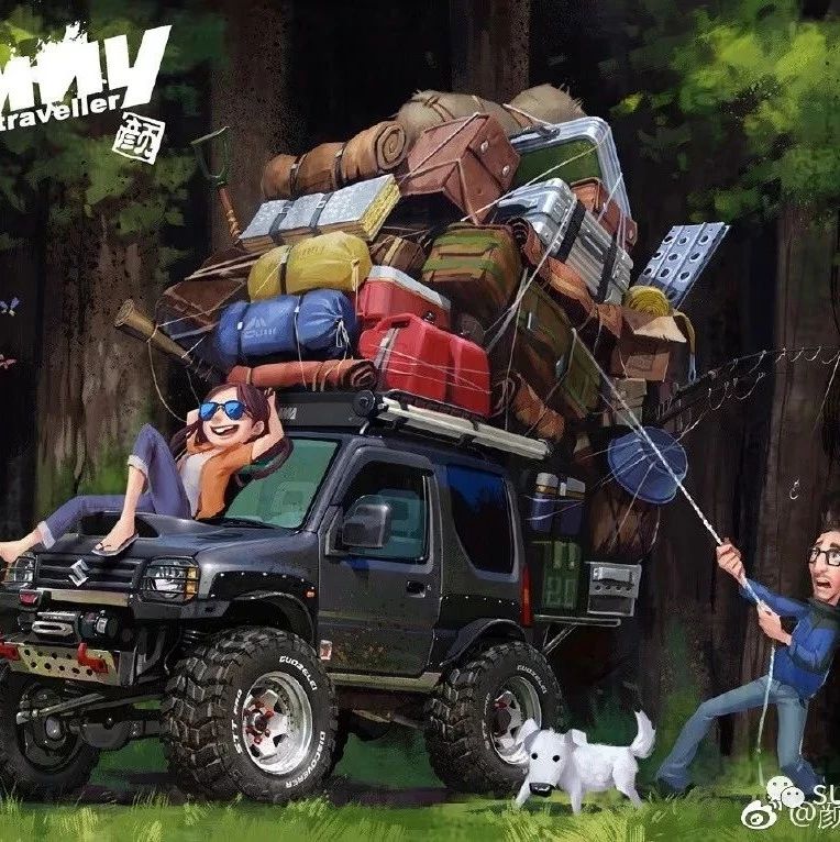 这么唯美的吉姆尼插画,是他画的!内容就是他的旅途!颜之永恒!